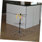 Rotating Jewelry Display Stand Double Tier Iron Rack Black Lightweight Rotating Design, Stable Structure, for Necklaces, Earrings, Bracelets, Organized Storage