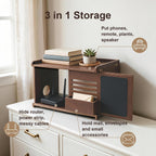 WiFi Router Box Hider with Front Storage & Chalkboard, Wooden Router Shelf