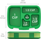 Kids Prints 5-Compartment Bento-Style Kids Lunch Box Set with Reusable Plastic Utensils (Safari)