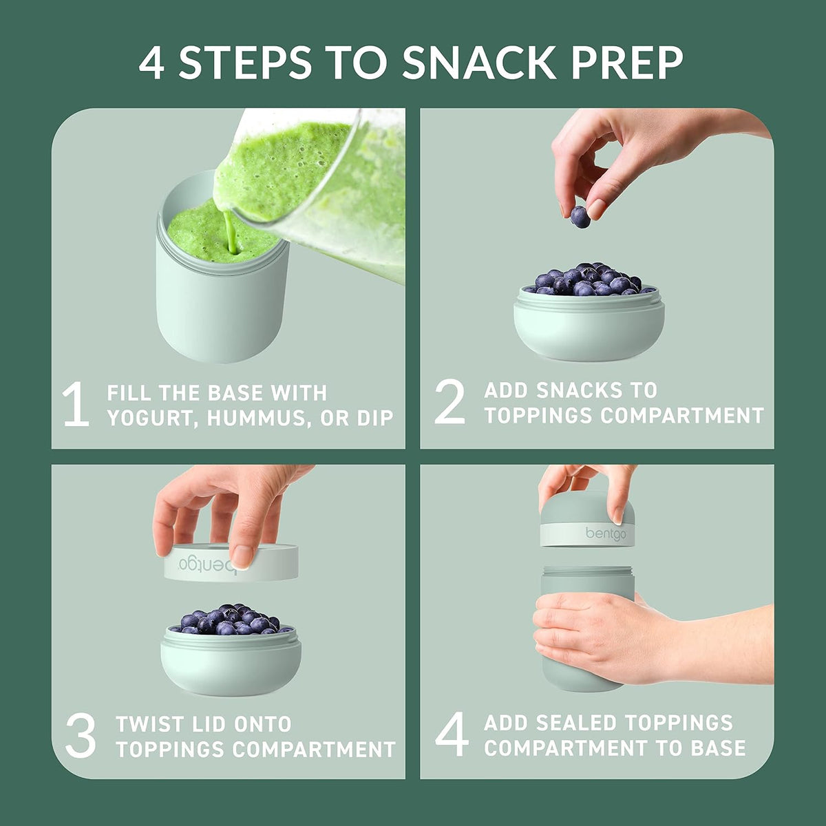 Modern Bento-Style Lunch Box Set With Reusable Snack Cup