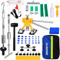 39-Piece Car Dent Puller Kit, Paintless Repair Tools with Slide Hammer, Bridge Lifter, Glue Gun, Pull Tabs and Tap Down Tools for Auto Body Hail Damage