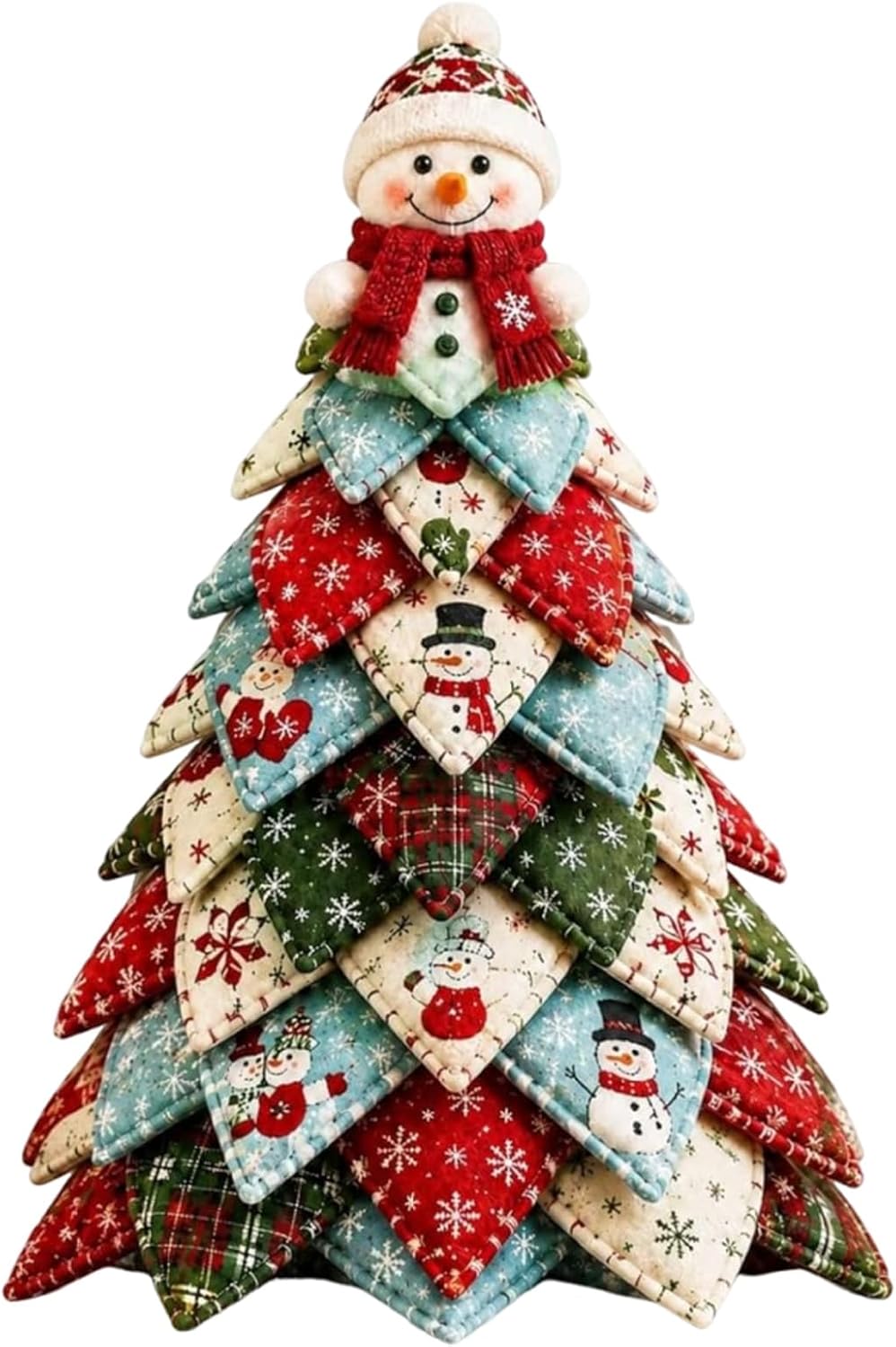 DIY Quilted Christmas and Halloween Tree Kit with Die-Cut Template (Type E) Die-Cut Template, Fabric, Filling and Printed