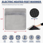 Electric Foot Warmer, Double-Sided Foot Heating Pad with LCD Displa