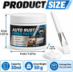 Car Metal Rust Repair Paste with Brush, 30ml Auto Rust Shield Paste (2 Pcs) 30ml car metal rust repair paste with brush for localized vehicle metal care; choose 1-piece, 2-piece, or 3-piece options.