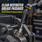 Grease Fitting Cleaning Tool, M10 Screw-Driven Grease Zerk Cleaner (Shot Rod with Adapter)