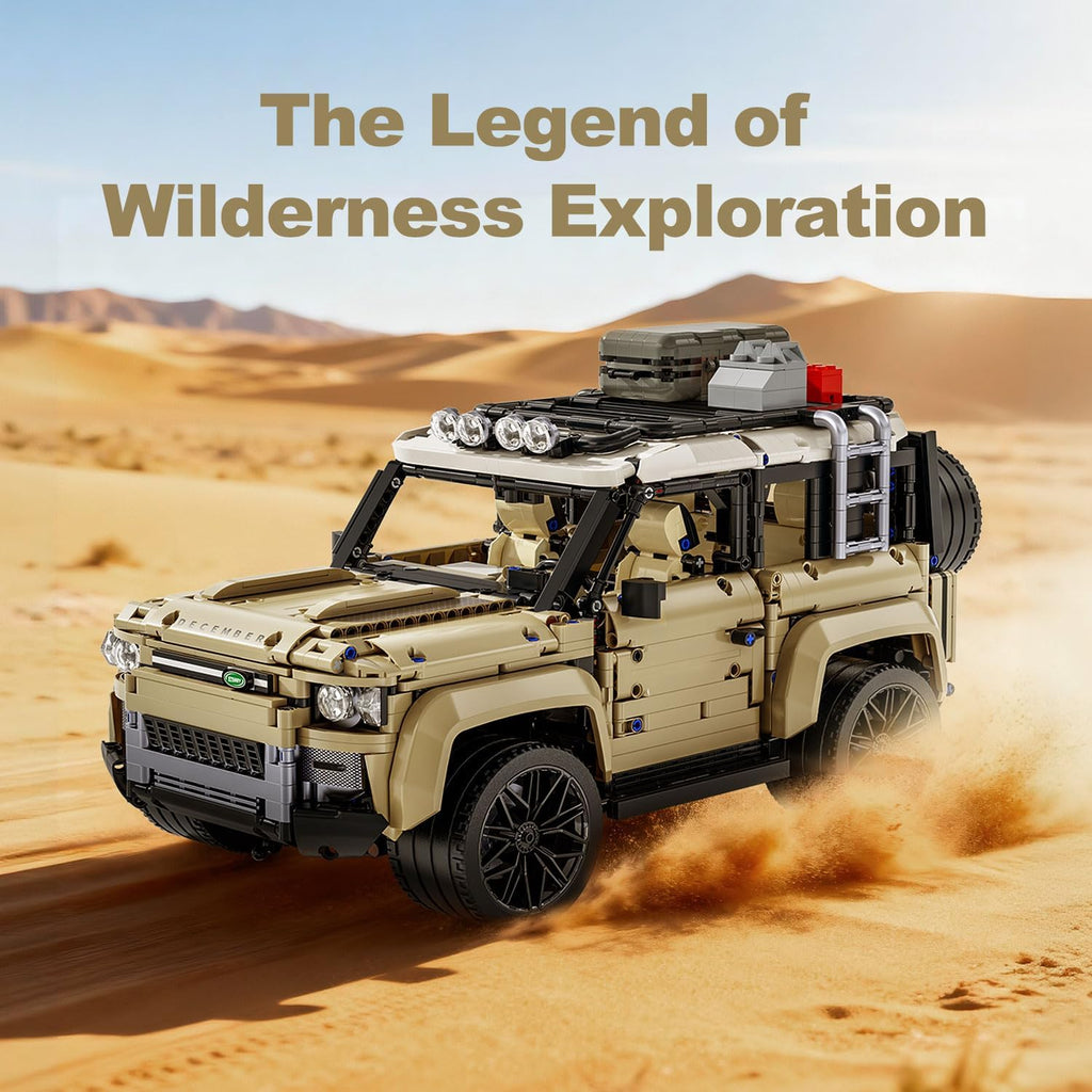 1:8 Off-Road Car Building Blocks, 2,693-Piece 4x4 SUV Rover Model Kit