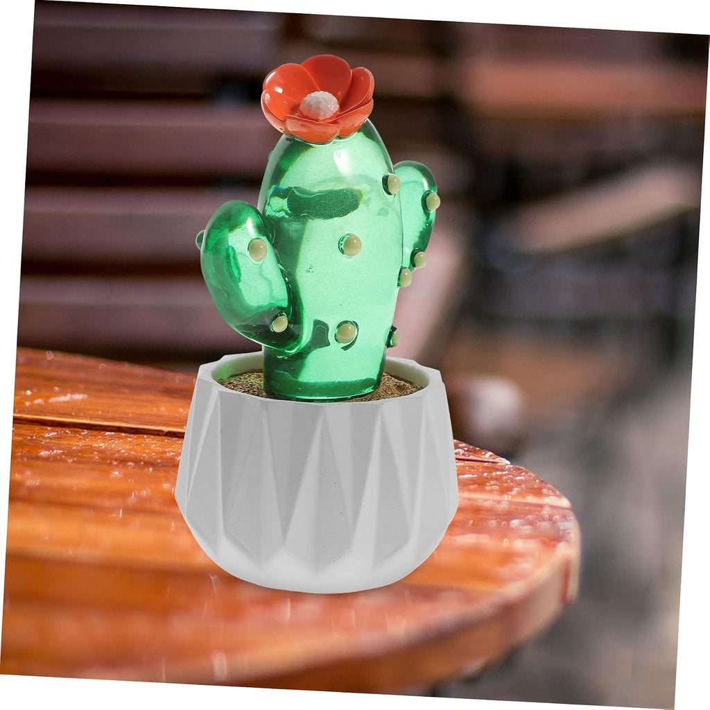 Cactus Ornament Handmade Glass Figure Glass Figurines Crystal Figurines Craft Statue House Plants Indoors Margarita Ornament Mexican Christmas Ornaments Animal Household