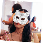 Disco Ball Cat Mask Glittering Novelty Animal Face Mask for Masquerade