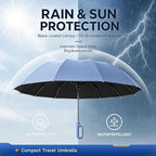 Creative Ring Buckle Windproof Reinforced Umbrella, Sunny Umbrella Automatic Folding Umbrella - Reverse Auto Open for Commuting and Outdoor Use