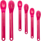 Wee Textured Spoons - Self-Feeding Oral Motor Therapy for Lip Closure & Oral Awareness, Kids, Toddlers & Adults, Sensory Feeding Aid | Magenta, 6-Pack