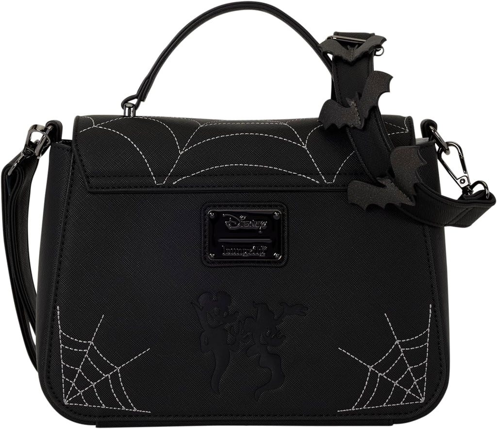 Mickey & Minnie - Spiderwebs and Bats - Crossbody Bag with Metal Charm - Collectible Bags