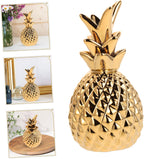 Pineapple Ceramic Jewelry Tray Trinket Dish Xmas Metallic Accent Decor Modern Nordic Accent, Easy to Clean Ceramic, Versatile Entryway Key Dish for Table and Daily Use