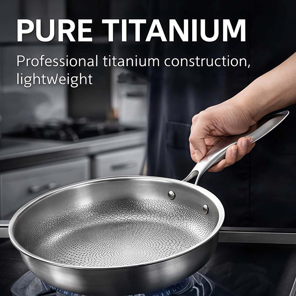 Pure Titanium Frying Pan & Cookware (With lid, 26cm)