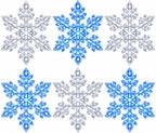 LED Snowflake Lights with Remote, 3D Christmas Wall Decor (6 Pcs) Remote-Controlled LED Snowflake Wall Lights, 10 cm Each, Blue/White Options, 6