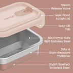 MicroSteel Heat & Eat Leak-Proof Stainless Steel Container