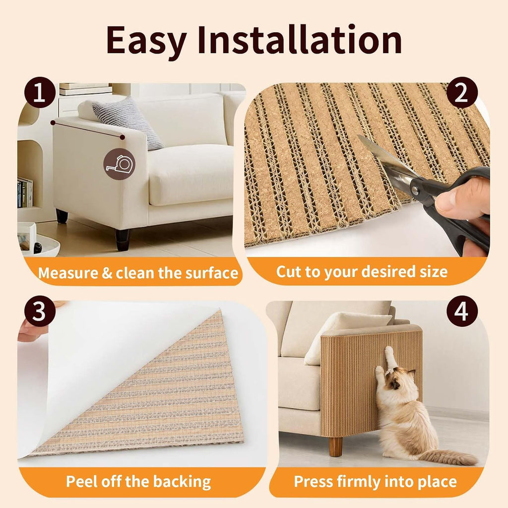 Natural Cork Cat Scratch Board & Furniture Protector