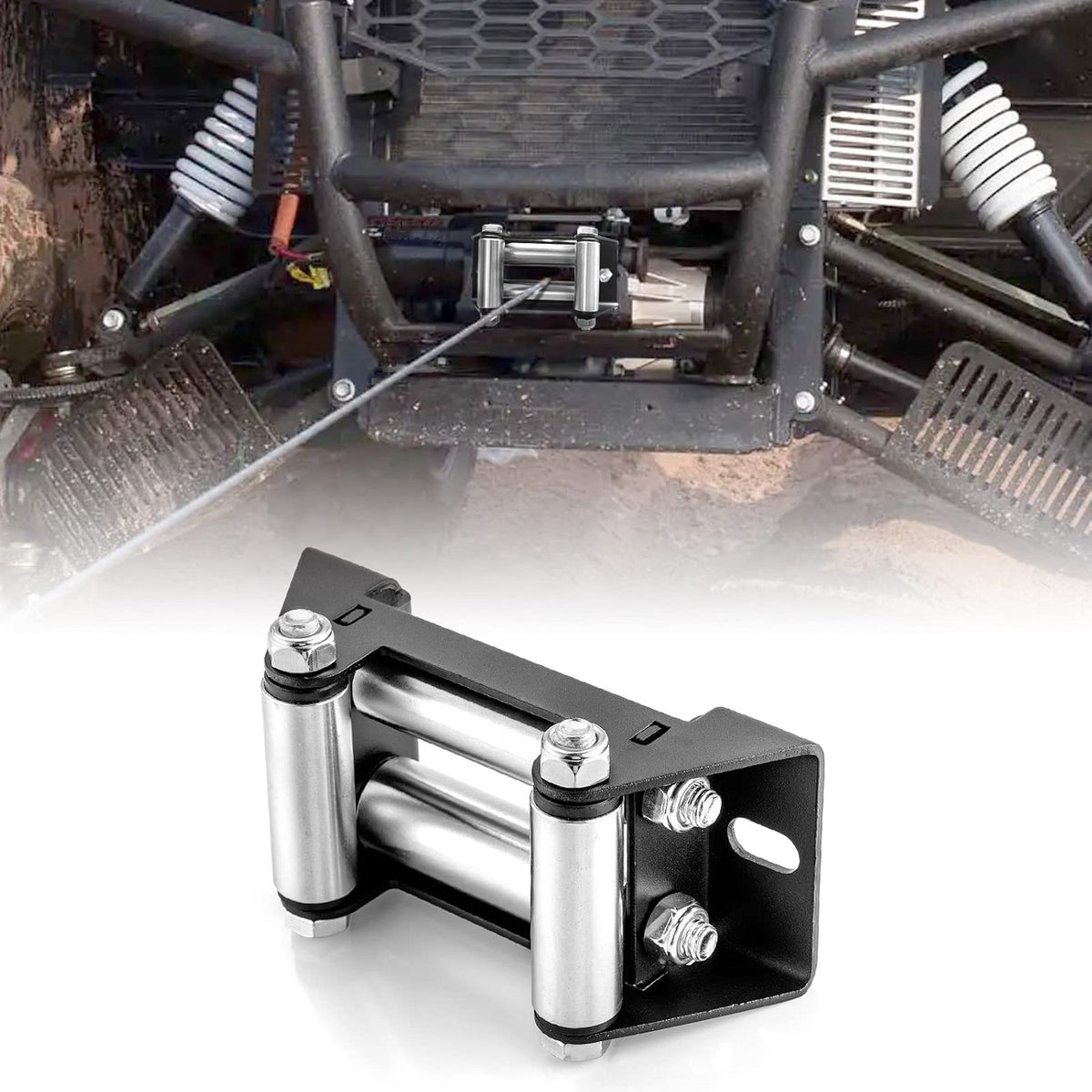 4 7/8" 4-Way Winch Roller Fairlead for 2000-3500 Lbs ATV/UTV Winch
