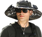 Solar Fan Hat, Wide Brim Sun Hat with Fan, 3 Speed Cooling Airflow for Fishing Camping Hiking Gardening Beach Travel