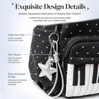 Piano Backpack With Polka Dot Pattern, Cutecore Style Daypack For High School Students, Travel And Everyday Use (2 Pcs)
