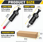 Grease Fitting Cleaning Tool, M10 Screw-Driven Grease Zerk Cleaner (Shot Rod with Adapter)