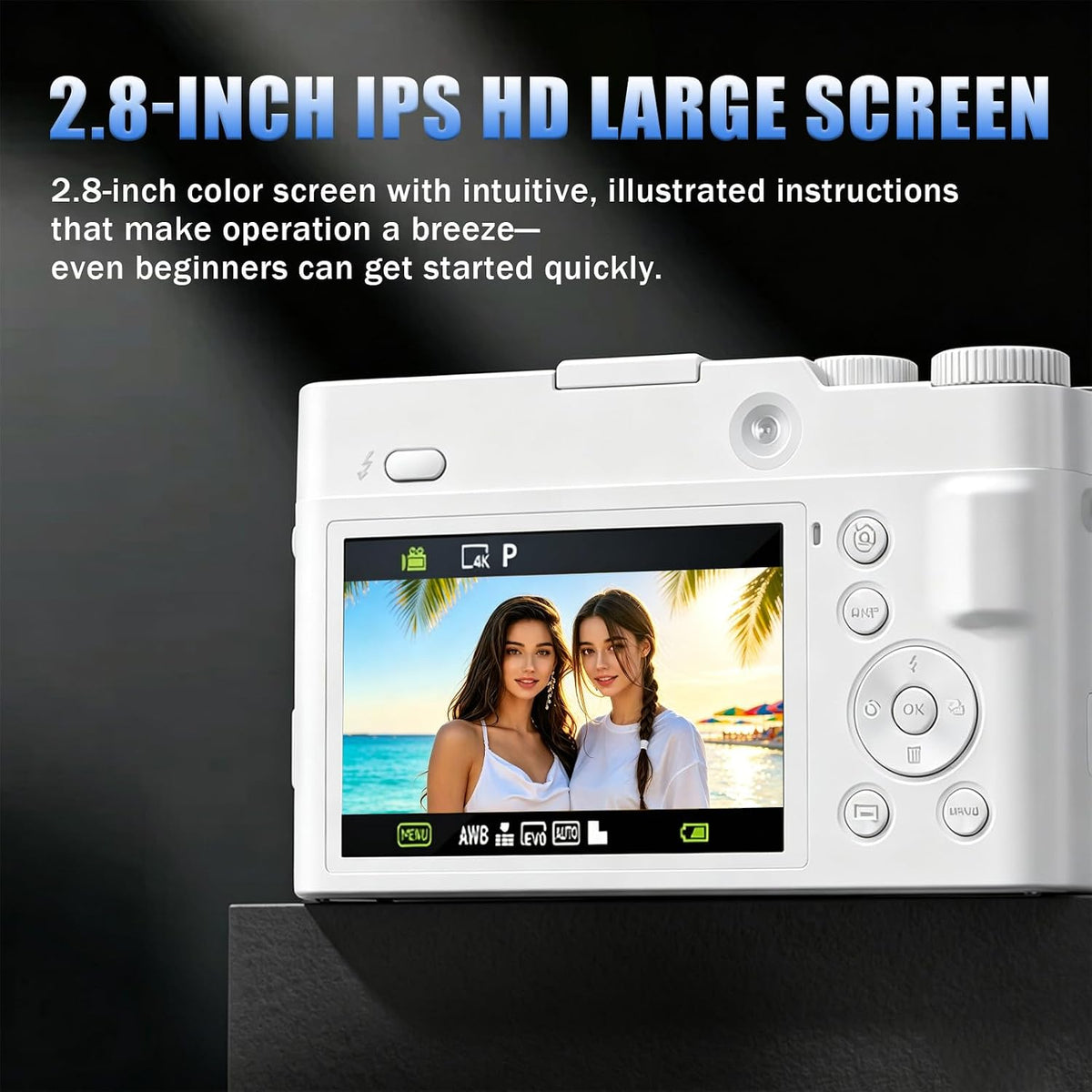 4K Digital Camera, Autofocus Point-and-Shoot Camera