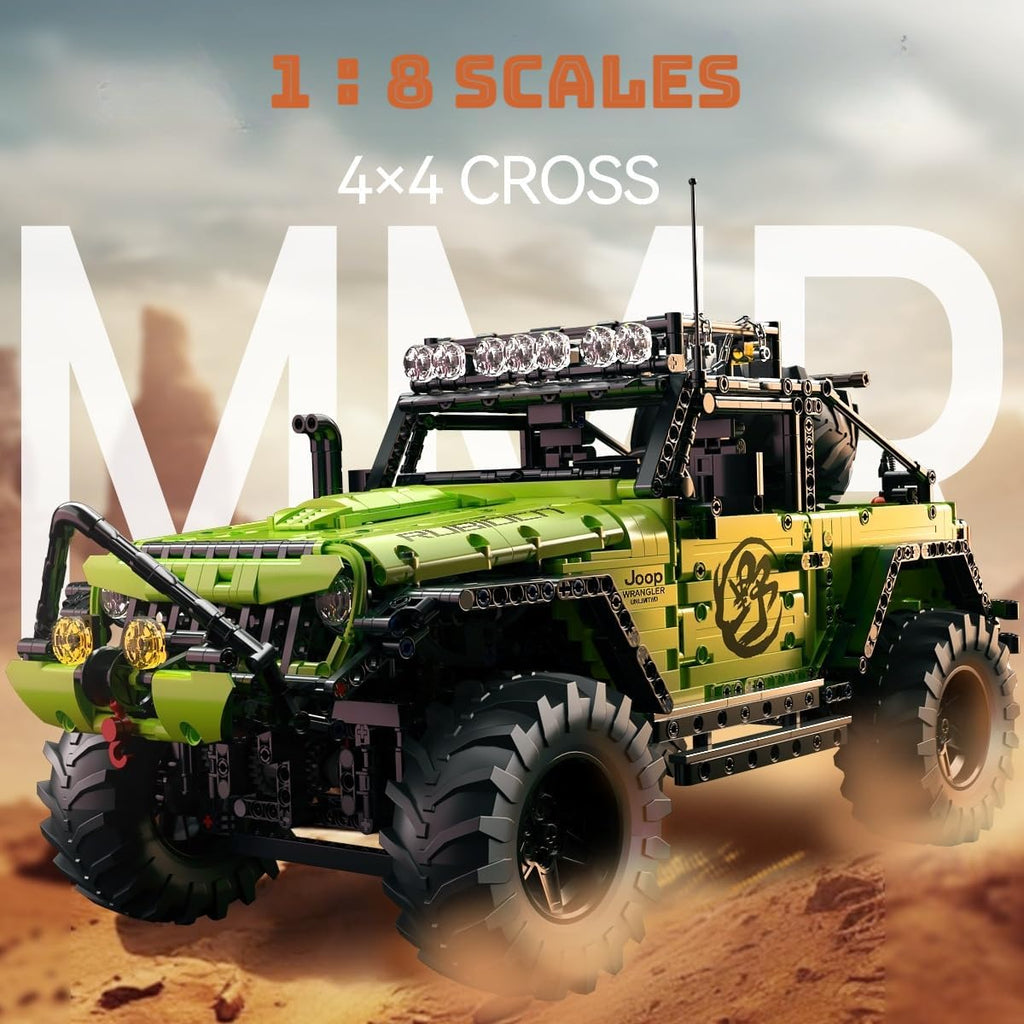 Wrangler 1:8 Off-Road Building Blocks, 2,357-Piece 4x4 SUV Model Kit