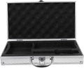 Silver Aluminum Alloy Tool Box Hard Shell Briefcase for Office Home Wear Resistant Lightweight Build, Clasp Security and Reinforced Corners, Stylish Silver Finish for Storage