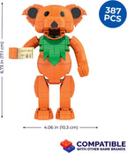 Grateful Dead Dancing Bear Building Kit, 387-Piece Posable Collectible Figure