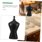 ULDIGI Jewelry Bust Display Stand Elegant Necklace Holder for Tabletop Showcase for Personal Use and Retail Settings Made of Black Mannequin Design