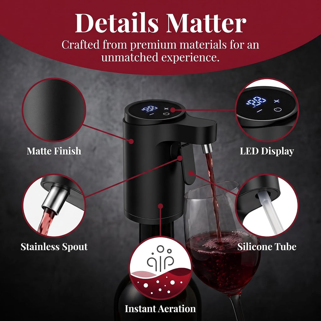 Rechargeable Bottle Top Pourer,Electric Whisky Dispenser