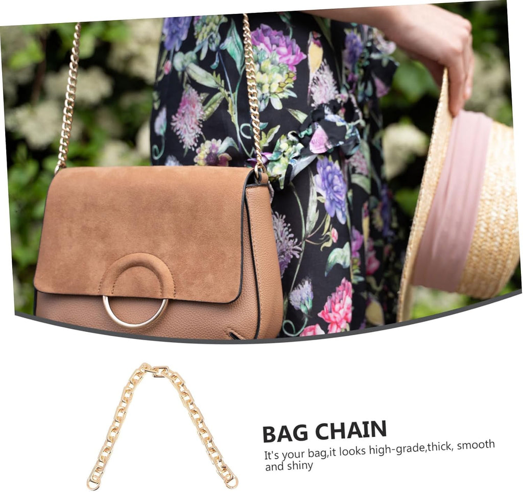 Women Zinc Alloy Bag Shoulder Chain Pearl Design Golden Fashion Purse Handle Replacement, Lightweight Compact Carry, Vacation School Use, Chic Unique Appearance