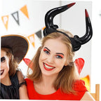 Halloween Cosplay Horn Headband Black Plastic Hair Accessory Photo Prop for Costume Cosplay, Gorgeous Style, Halloween Season Party Dress, Black Finish