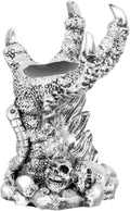 Dragon Claw Sphere Holder Resin Display Base for Crystal Ball Silver Finish, Flat No Burrs Design, Light Weight Build, Bedroom Table Accent