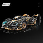 1:14 Sport Racing Car Building Blocks, Race Car Model with LED Lights