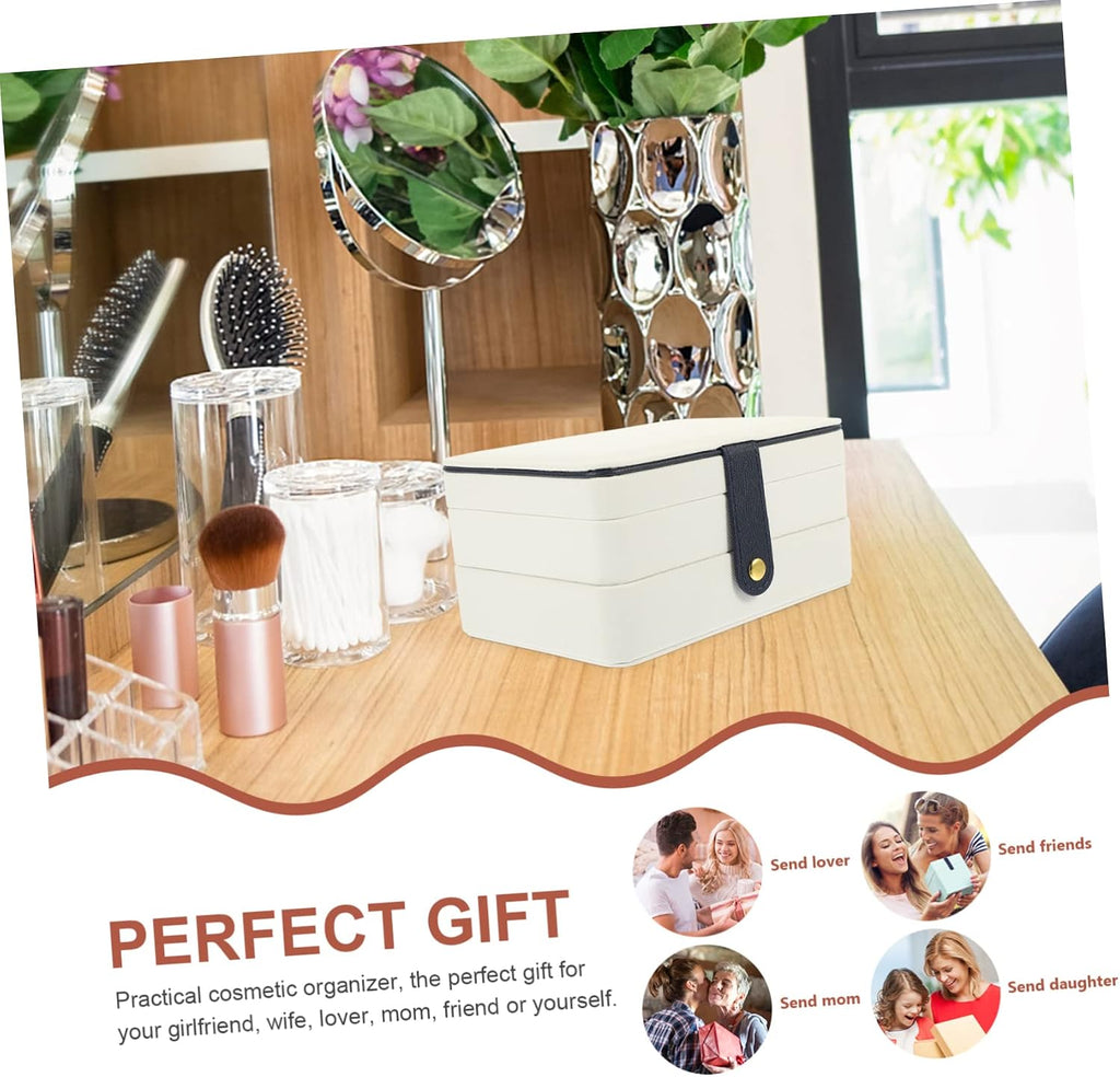 Multi Jewelry Organizer Case Portable Storage for Necklaces Earrings Creative Design for Travel and Home Use Large Capacity