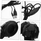 i3000 Gaming Headset with Mic, Black Plastic Over Ear Computer Stretchable Fit, Wired Use, Omnidirectional Microphone, Luminous Style, Gaming Scenario, Long Wear Comfort