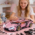 1:14 RC LED Racing Car Building Set, Model Kit for Adults & Boys