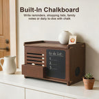WiFi Router Box Hider with Front Storage & Chalkboard, Wooden Router Shelf