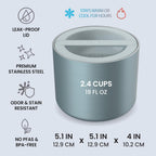 Stainless Steel Insulated Food Container, Leak-Proof, 19 fl oz