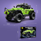 Wrangler 1:8 Off-Road Building Blocks, 2,357-Piece 4x4 SUV Model Kit