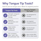 Tongue Tip Lateralization and Elevation Tools | Therapeutic Tool Set for Apraxia, Dysarthria | Improve Feeding Skills, Speech Clarity and Jaw Stability | Jaw Alignment - Set of 4 - Inst. Booklet -Lime