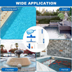 Pool Skimmer Net, Swimming Pool Cleaning Kit, Vacuum Cleaner Bottom Brush Mesh Leaf Bag Semi-deep Skimmer Net & Adjustable 47-61in Pole