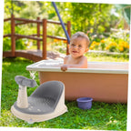 Ergonomic Bathtub Seat with Non-Slip Suction Base Comfortable Bath Chair for Months Multipurpose Tub Seat for Bathing and Playtime Secure Gray Bath Support