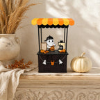 Halloween Ghost Coffee Cart Figurine, Cute Spooky Tabletop Decor