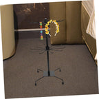 Rotating Jewelry Display Stand Double Tier Iron Rack Black Lightweight Rotating Design, Stable Structure, for Necklaces, Earrings, Bracelets, Organized Storage