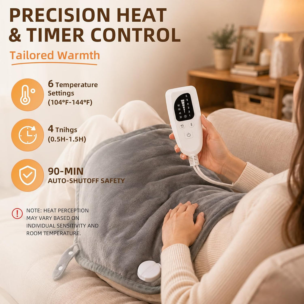 LisaCool Heating Pad, 24 x 20 in Neck, Shoulder & Back Heat Pad