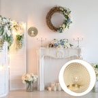 Gold Round Disc Wall-Mounted Iron Candleholder 5.90 X 5.90 X 2.36 in Iron Build, Gold Finish, Simple Style, Home Bar Restaurant Decor, Wall Decoration