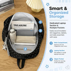Piano Backpack With Polka Dot Pattern, Cutecore Style Daypack For High School Students, Travel And Everyday Use (2 Pcs)