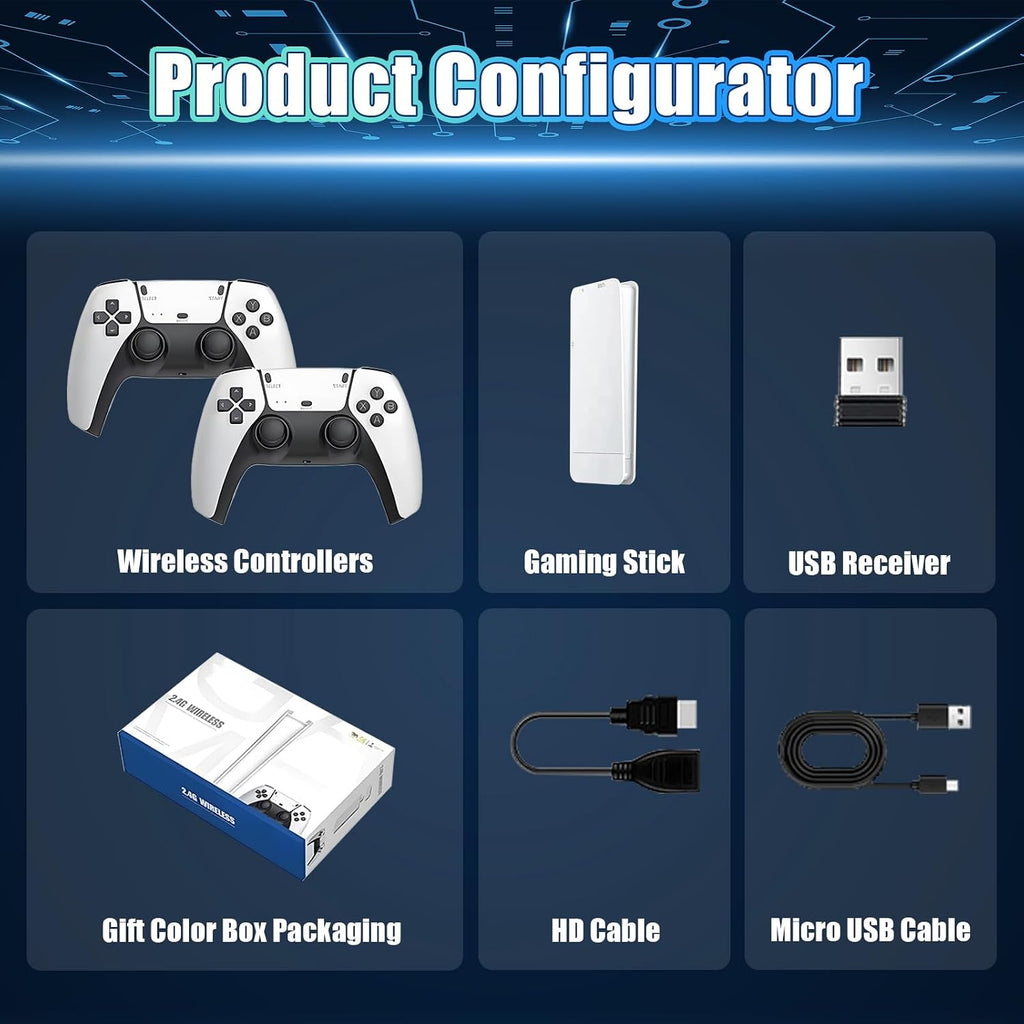 Retro Game Stick 4K, 128G Retro Gaming Console