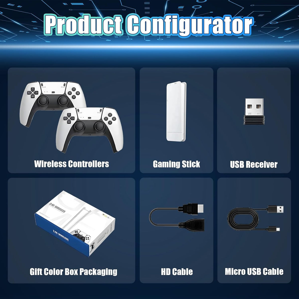 Retro Game Stick 4K, 128G Retro Gaming Console